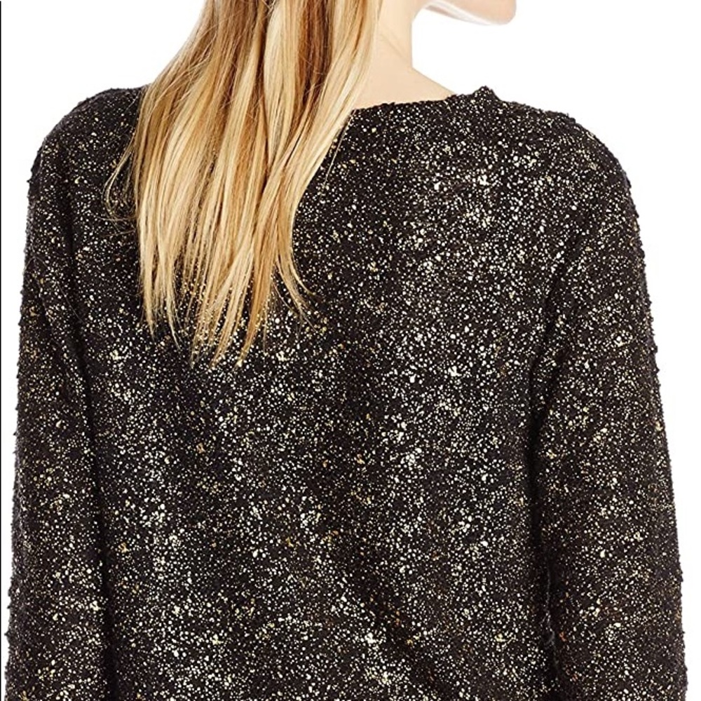 Jessica Simpson Johanna Metallic Sweatshirt Top